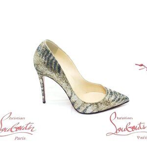 Christian Louboutin Pumps Heel Pigalle Follies Glitter Red Sole US 9